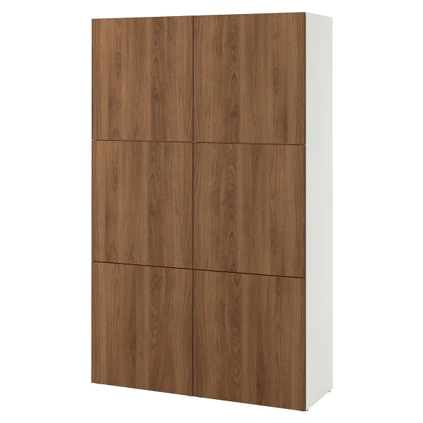 IKEA BESTA dolap kombinasyonu, beyaz-ceviz görünüm, 120x42x193 cm 49612230 - Görsel 2