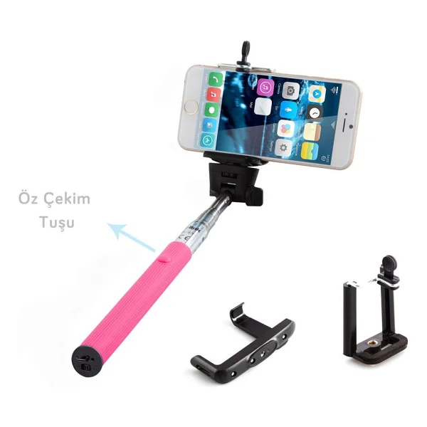 S-link SL-S35 Bluetooth Pembe Selfie Çubuğu - Görsel 2