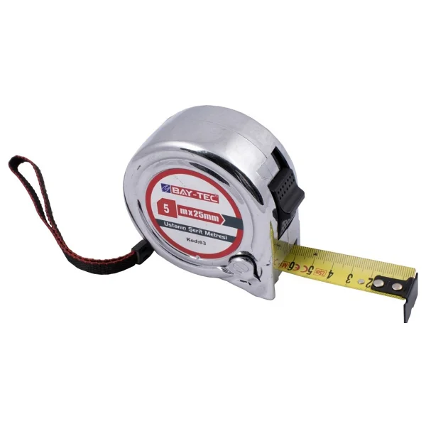 Bay-Tec MK4147 5 x 25 mm Krom Şerit Metre - Görsel 3