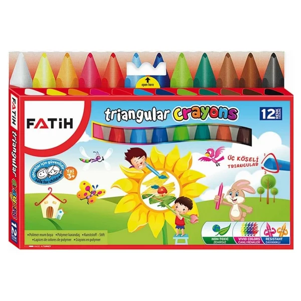 Fatih 12'li Üçgen Jumbo Mum Boya - Görsel 5