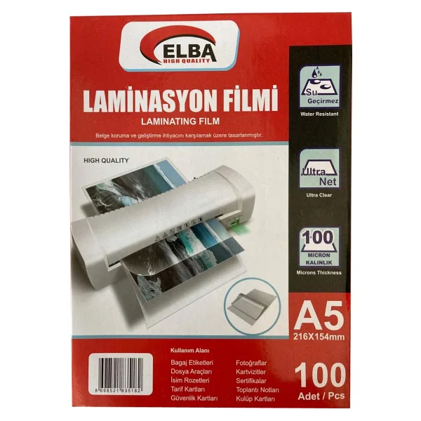 Elba Laminasyon Filmi A5 100 MIC 216x154 - Görsel 4