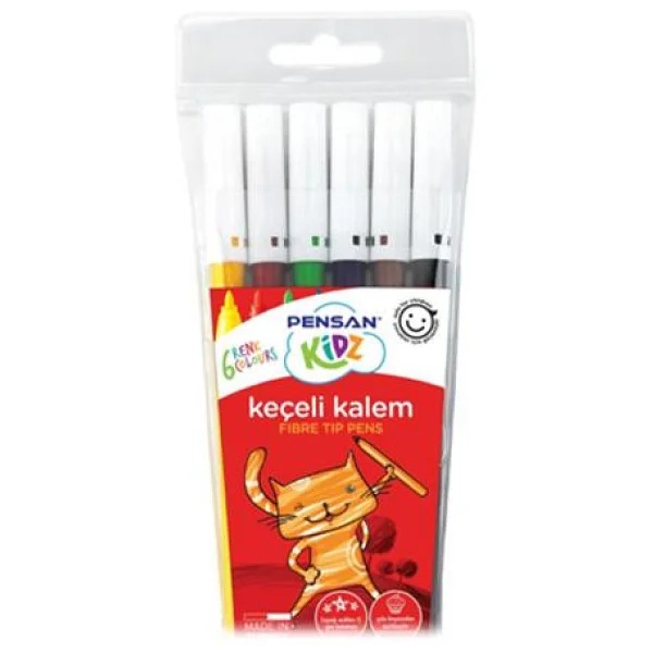 Pensan Kidz 6'lı Keçeli Kalem Seti - Görsel 4
