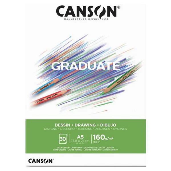 Canson Cizim Blogu Graduate Dessin Beyaz 30 Syf A5 160 Gr - Görsel 3