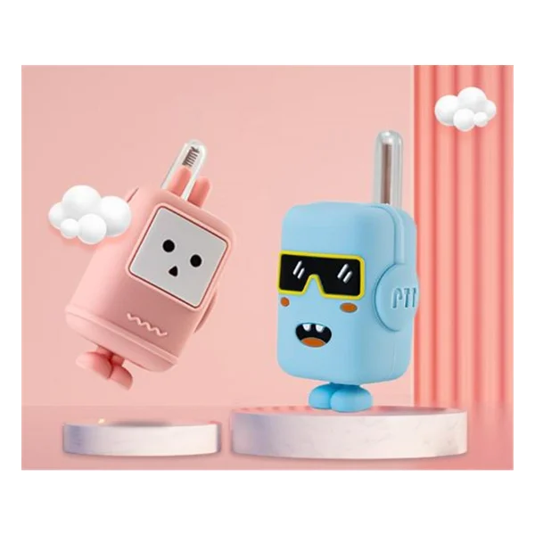 Wowkids Xj16 Rechargeable Çocuk Walkie Talkie 1 Km Pink-Blue Pmrtelsiz - Görsel 2
