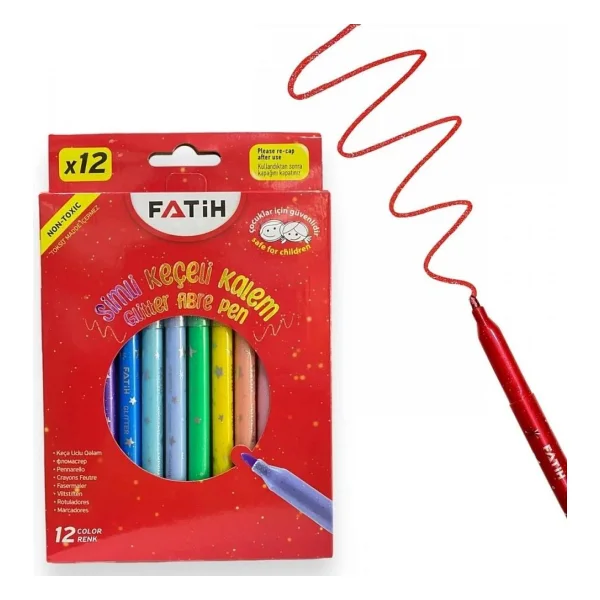 Fatih Simli 12'li Keçeli Kalem Seti - Görsel 3