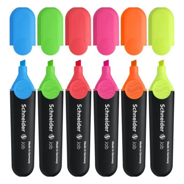 Schneider Job 150 115096 Neon 6'lı Fosforlu Kalem Seti - Görsel 4