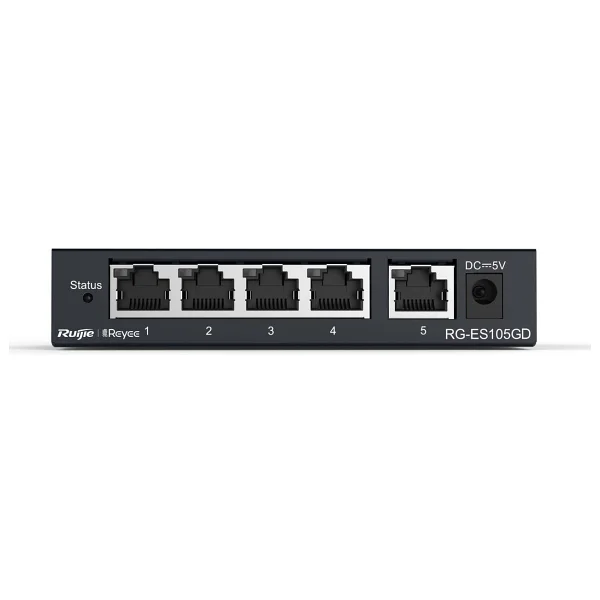 Reyee RG-ES105GD 5 Portlu, 10/100/1000 Gigabit, Tak Çalıştır Switch, Metal Kasa - Görsel 9