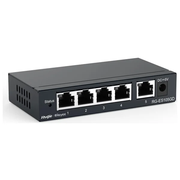 Reyee RG-ES105GD 5 Portlu, 10/100/1000 Gigabit, Tak Çalıştır Switch, Metal Kasa - Görsel 10