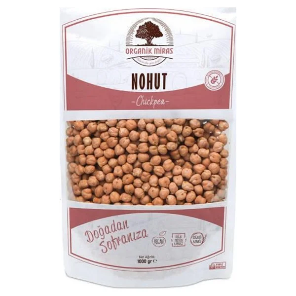 Organik Miras Miras Nohut 1 kg - Görsel 2