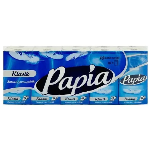 Papia Klasik 10'lu Kağıt Mendil - Görsel 3