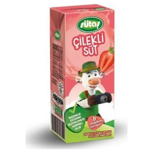 Sütaş Çilekli 200 ml Süt - Görsel 3