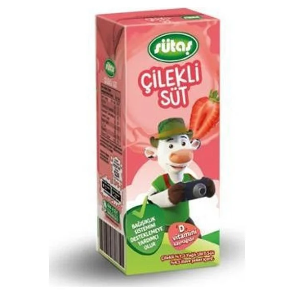 Sütaş Çilekli 200 ml Süt - Görsel 2