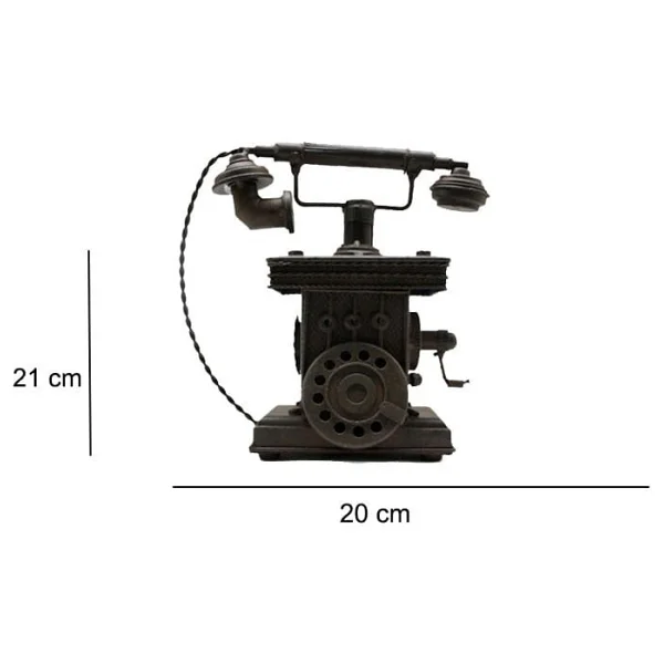 Dekoratif Metal Telefon - Görsel 7