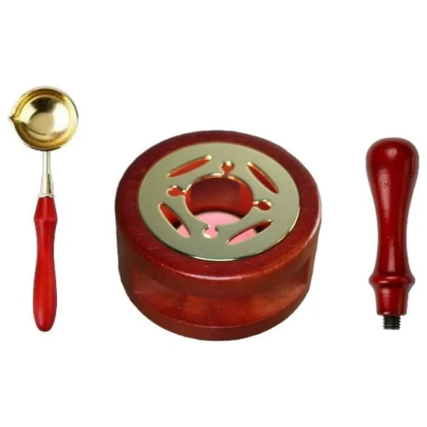 Retro Mektup Mühürü Damga E Harfi + 30 Adet Mühür Mumu + Eritme Kaşığı - Görsel 9