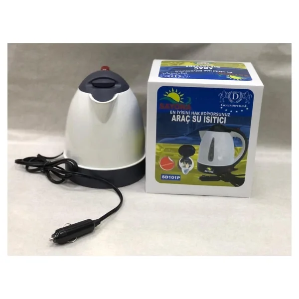 24V Otomatik Araç Oto Kettle Su Isıtıcısı Çakmaklık Fişli (5264) - Görsel 3