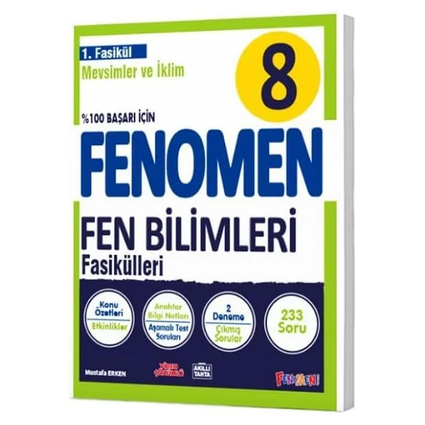 Fenomen Okul Yayınları 8. Sınıf Fen Bilimleri 1. Fasikül (Mevsimler ve İklim) Konu Özetli Soru Bankası - Görsel 2