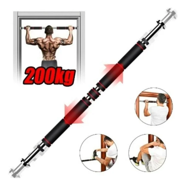 Uzun Barfiks Çubuğu 80-130 Cm Çift Süngerli Ayarlanabilir Barfiks Çekme Demiri Barfiks Aleti - Görsel 10