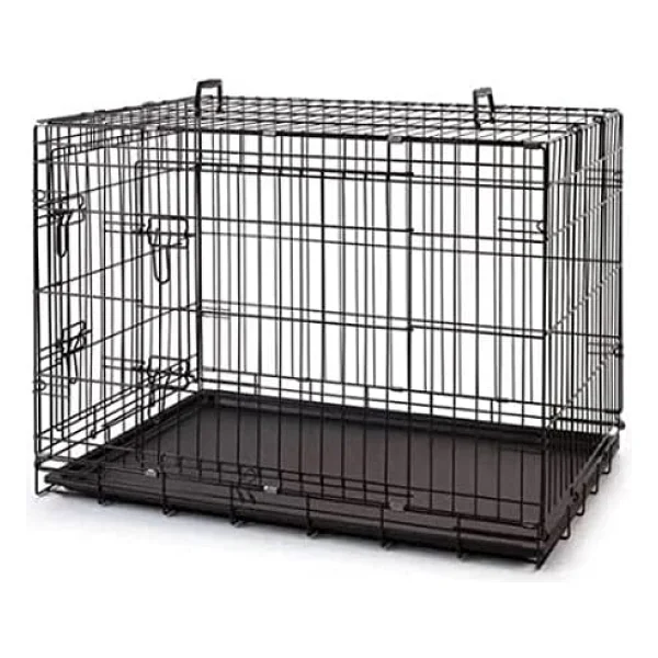 Metal Kedi Köpek Kafesi Siyah 107x71x78cm - Görsel 5