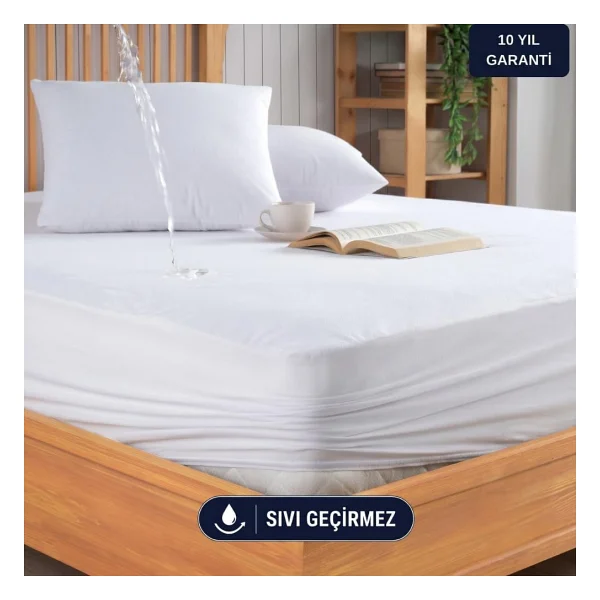 Suvay Su Sıvı Geçirmez Fitted Pamuklu Alez Tek ve Çift Kişilik Yatak Alezi 9 Farklı Ebat (70x140) - Görsel 5