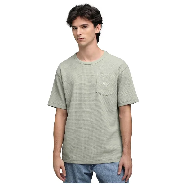 Puma Essential Elevated 695703-16 Lacivert Kısa Kollu Bisiklet Yaka Erkek Tişört - Görsel 8