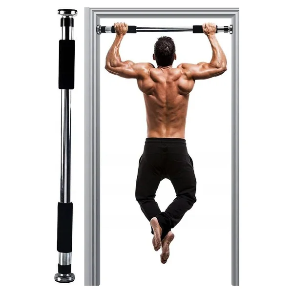 Uzun Barfiks Çubuğu 80-130 Cm Çift Süngerli Ayarlanabilir Barfiks Çekme Demiri Barfiks Aleti - Görsel 9