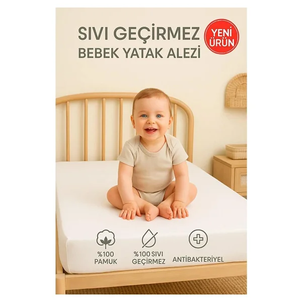 Suvay Su Sıvı Geçirmez Fitted Pamuklu Alez Tek ve Çift Kişilik Yatak Alezi 9 Farklı Ebat (70x140) - Görsel 10