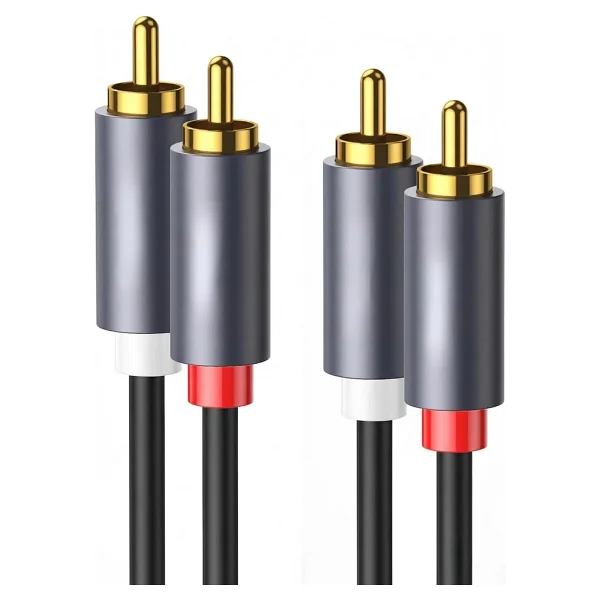 Anfi Y Rca Kablo 1 Dişi 2 Erkek 25 Cm Silikon Mavi Kablo - Görsel 4