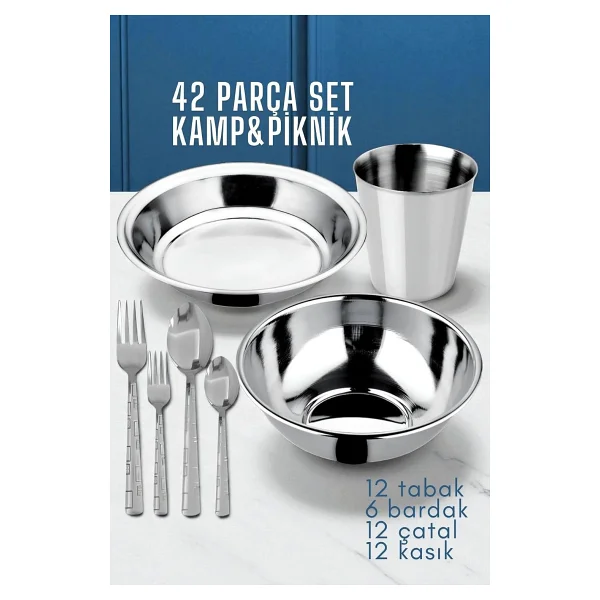 Çantalı Kamp Piknik Seti 4 Kişilik Yeşil - Görsel 6
