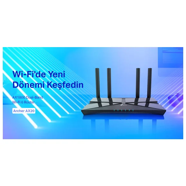 TP-Link Archer Ax20 4 Port 1750 Mbps Router - Görsel 5