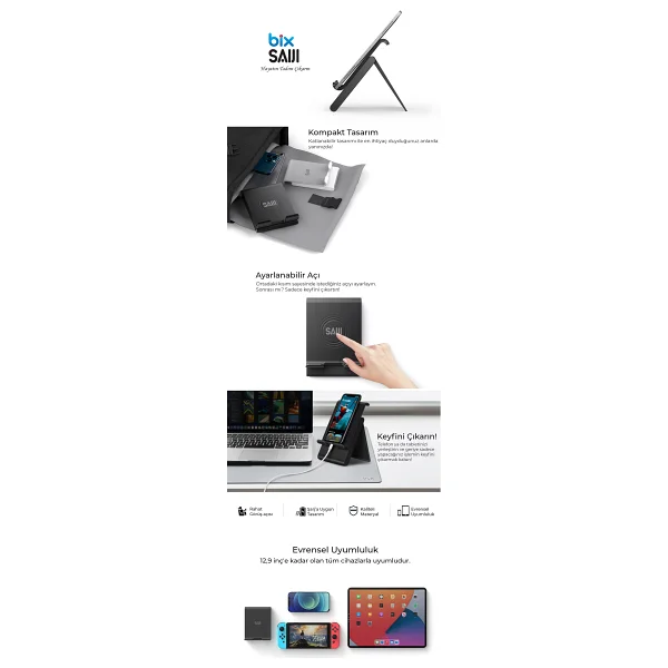 Bix Saiji S0 Plus Ayarlanabilir Tablet Standı - Görsel 8