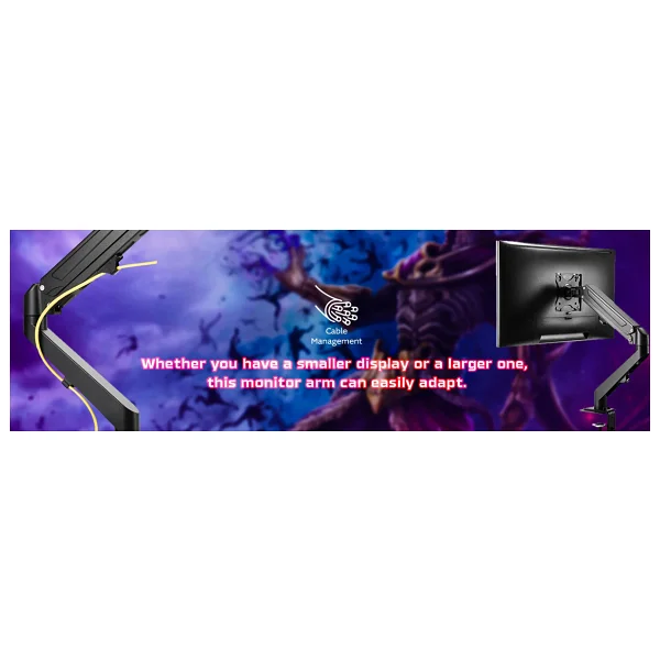 Twisted Minds TM-25-C06 17-27 inç Tek Kollu Amortisörlü Monitör Standı - Görsel 10