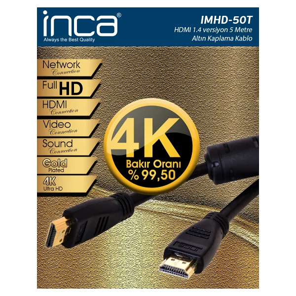 Inca IMHD-50T 5 m 4K HDMI Kablo - Görsel 9