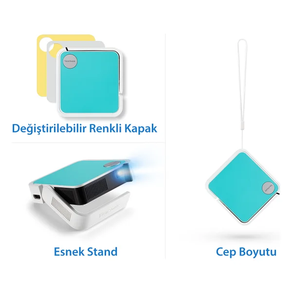 ViewSonic M1 Mini 50 Lümen Wi-Fi Taşınabilir LED Projeksiyon Cihazı - Görsel 5