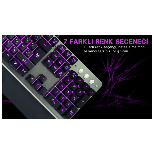 Rush RK701 Işıklı Kablolu Oyuncu Klavyesi - Görsel 9