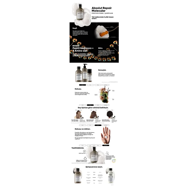 L'Oreal Paris Professionnel Absolut Repair Molecular 300 ml Sülfatsız Şampuan - Görsel 9