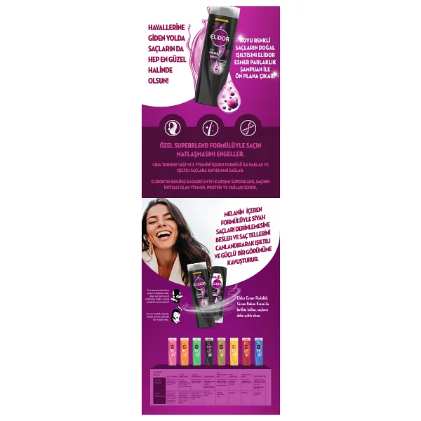 Elidor Superblend Esmer Parlaklık 400 ml Şampuan - Görsel 8