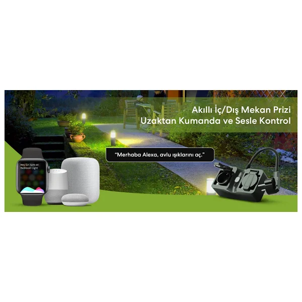 Meross Wi-Fi Akım Korumalı 2 Çıkışlı Akıllı Dış Alan Prizi - Görsel 8