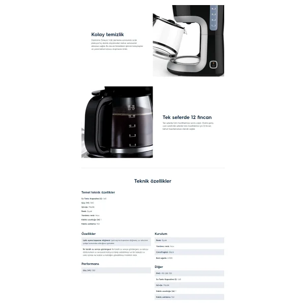 Electrolux EKF3700 Filtre Kahve Makinesi - Görsel 6