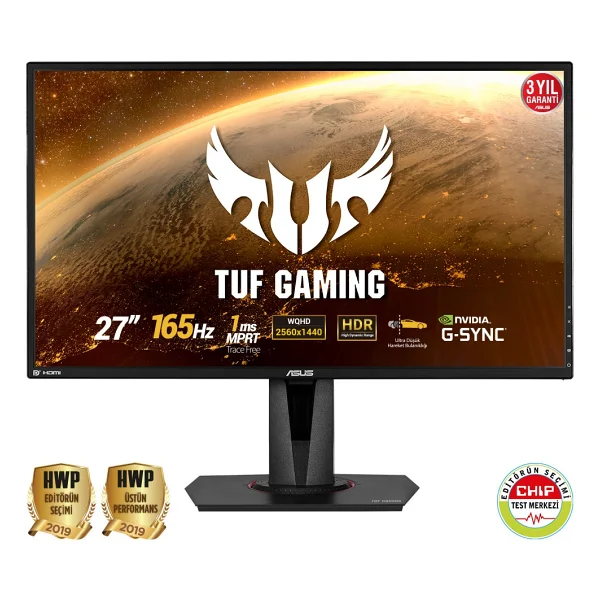 Asus TUF Gaming VG27AQ 27" 1 ms 2K Pivot IPS 165 Hz OC Oyuncu Monitörü - Görsel 8
