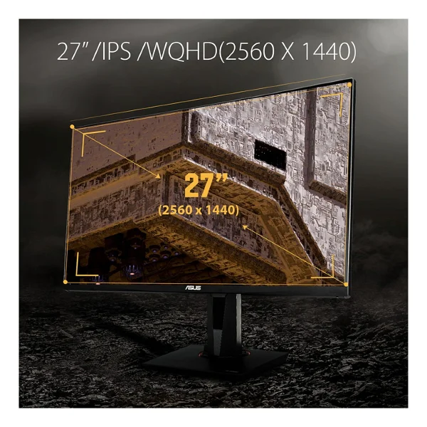Asus TUF Gaming VG27AQ 27" 1 ms 2K Pivot IPS 165 Hz OC Oyuncu Monitörü - Görsel 9