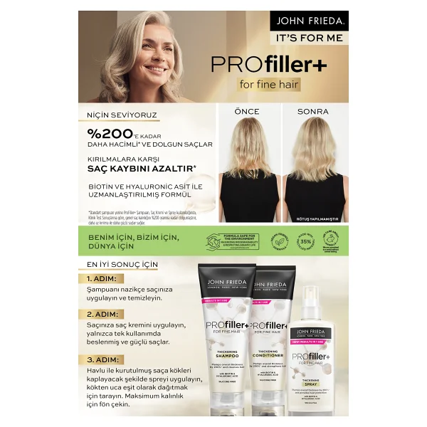 John Frieda Profiller+ Thickening Şampuan 250 ml - Görsel 6