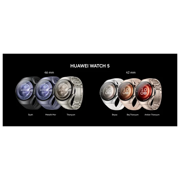 Huawei Watch 5 46mm Titanyum Kasa Koyu Kahverengi Akıllı Saat - Görsel 10
