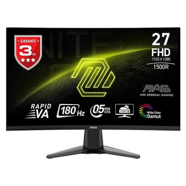 MSI MAG 27C6F 27" 0.5 ms Full HD Curved 180 Hz Oyuncu Monitörü - Görsel 7
