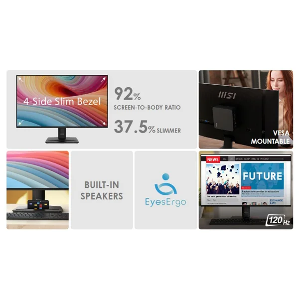 MSI PRO MP271A E2 27" 1 ms Full HD IPS 120 Hz Monitör - Görsel 10