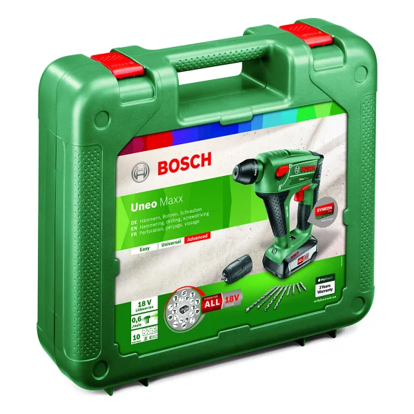 Bosch Uneo Maxx Tek Akülü 2.5 Ah Kırıcı-Delici - Görsel 8