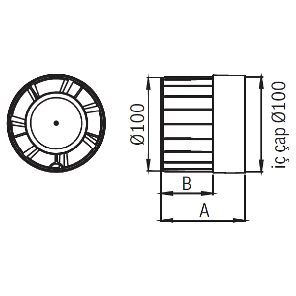 Bosch 1200 Serisi 100 mm Banyo Havalandırma Fanı - Görsel 8