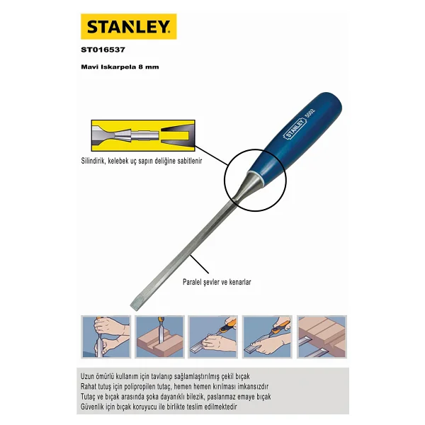 Stanley 0-16-537 8 mm Iskarpela - Görsel 3