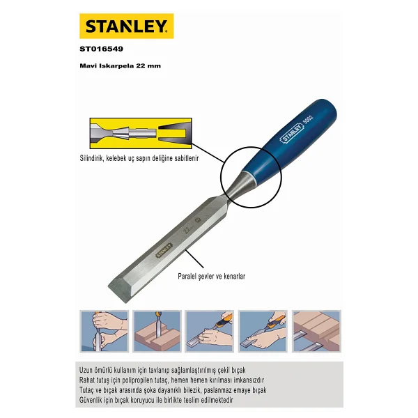 Stanley 0-16-549 22 mm Iskarpela - Görsel 3