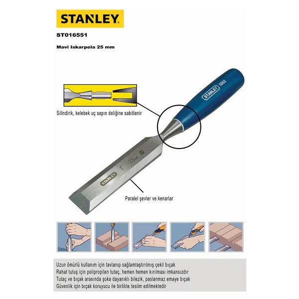 Stanley 0-16-551 25 mm Iskarpela - Görsel 4