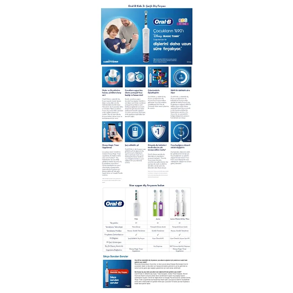 Oral-B Vitality D100 Seyahat Kaplı Şarjlı Çocuk Diş Fırçası - Görsel 6